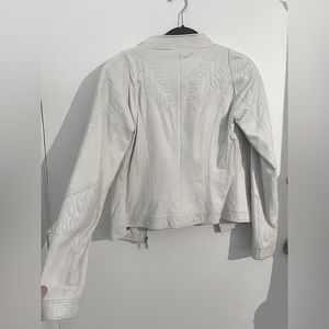 RARE DANIER White Italian Leather Jacket